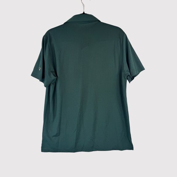 G/Fore Men Polo Shirt Green Classic Short Sleeve Performance Golf Stretch Medium - Picture 2 of 10